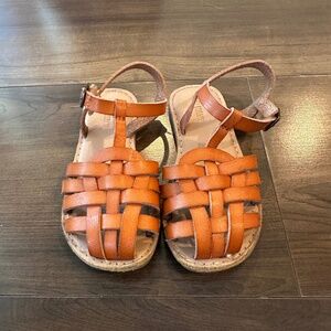Old Navy Toddler Girls Brown Leather Sandals 8T